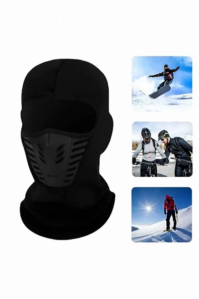 Kadın Rüzgar Geçirmez İçi Termal Polar Kayak Maskesi Bisikletçi Maskesi Motorcu Maskesi - 5
