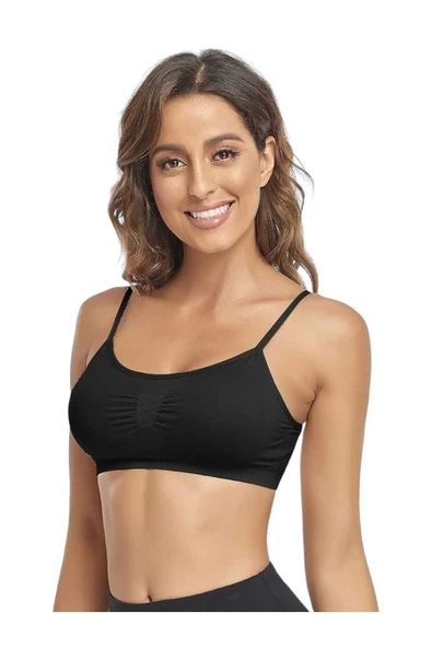 Kadın İnce Askılı Pedli Büstiyer Sütyen - 7