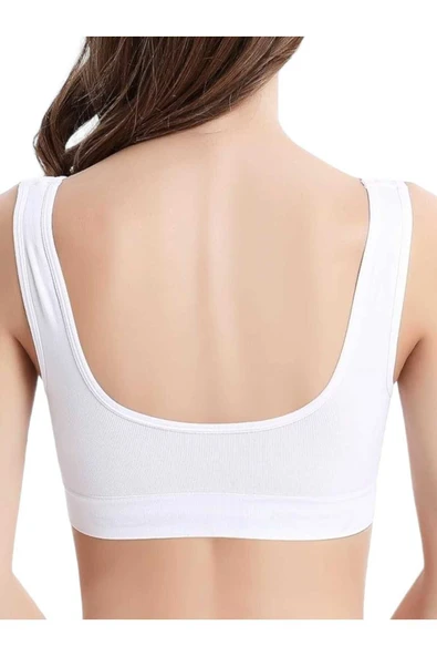 Kadın Kalın Askılı Pedli Büstiyer Sütyen 3 Adet - 5