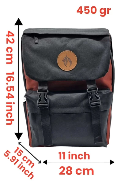 Unisex Su Geçirmez Günlük Kullanım Sırt Çantası - 5