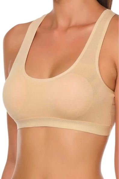 Kadın Kalın Askılı Pedli Rambo Büstiyer Sporcu Atlet 3'lü Set - 2