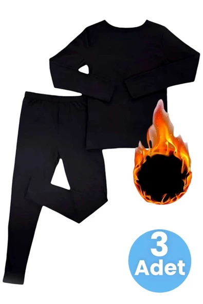 Erkek Çocuk 3'lü Termal Alt Üst İçlik Takımı - 3