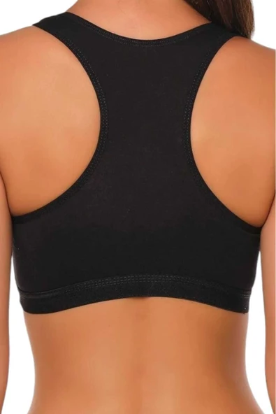 Kadın Kalın Askılı Pedli Rambo Büstiyer Sporcu Atlet 3'lü Set - 5