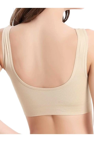 Kadın Kalın Askılı Pedli Büstiyer Sütyen 3 Adet - 7