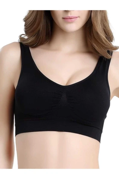 Kadın Kalın Askılı Pedli Büstiyer Sütyen 3 Adet - 2