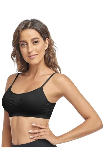 Kadın İnce Askılı Pedli Büstiyer Sütyen - 2