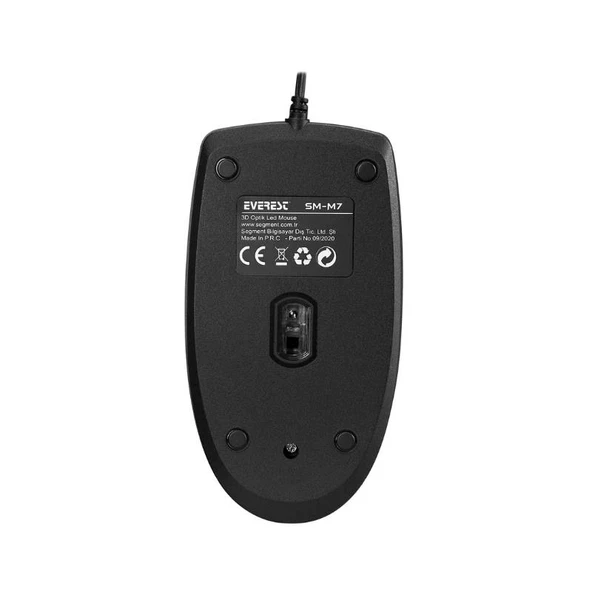 Everest SM-M7 3D Optik Led Mouse, USB Kablolu. Siyah - 6