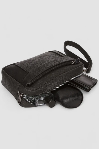 Lederax Suni Deri Erkek Clutch, Kozmetik, Seyahat ve El Çantası LD508 - 6