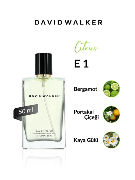 David Walker DIEGOS E1 Exclusive 50ML Ferah Erkek Parfüm | Citrus - Fresh ürün görseli 1