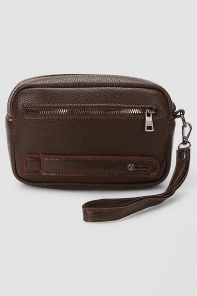 Lederax Suni Deri Erkek Clutch, Kozmetik, Seyahat ve El Çantası LD508 - 12