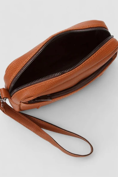 Lederax Suni Deri Erkek Clutch, Kozmetik, Seyahat ve El Çantası LD508 - 9