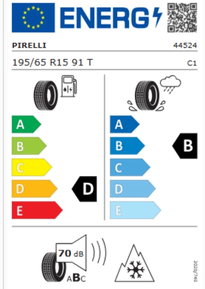 Pirelli Cinturato Winter 195/65R15 91T M+S 3PMSF Oto Kış Lastiği (Üretim Yılı: 2024) - Resim 3