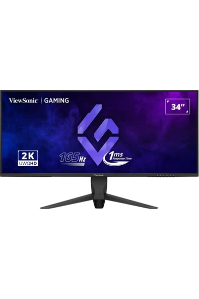 VIEWSONIC 34" VX3480-2K-PRO 2K UWQHD 1MS 165HZ 2XHDMI DP HDR10 FREESYNC PREMIUM GAMING MONITOR - 1