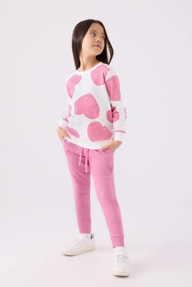 Rolypoly RP3472 - G Kız Çocuk Pembe Eşofman Takımı