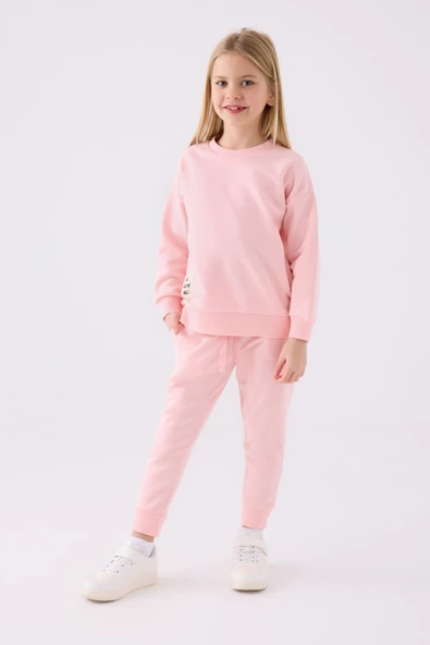 Rolypoly RP3499- G Kız Çocuk Pembe Eşofman Takımı