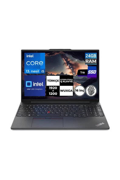 ThinkPad E16 Gen1 i5-1335U 24 GB 1 TBSSD 16" WUXGA Freedos 21JN0005TX BT10