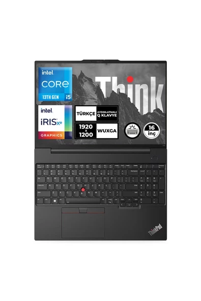 Lenovo ThinkPad E16 Gen 1 Intel Core i5-1335U 16GB 512 GB SSD 16" WUXGA Windows 11 Pro Taşınabilir Bilgisayar 21JQS1TTZX017 - 10