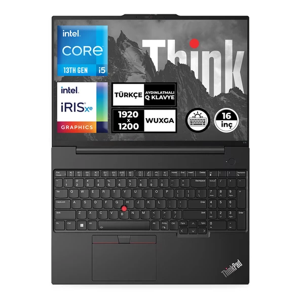 Lenovo ThinkPad E16 Gen 1 Intel Core i5-1335U 16GB 512 GB SSD 16" WUXGA Windows 11 Pro Taşınabilir Bilgisayar 21JQS1TTZX017 - 4