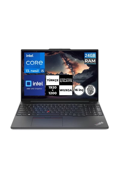 ThinkPad E16 Gen1 i5-1335U 24 GB 2 TBSSD 16" WUXGA Freedos 21JN0005TX BT14