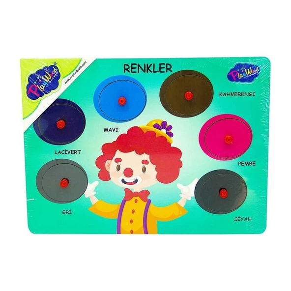 30x22 cm 7 Parça Ahşap Tutmalı Renkler 1537