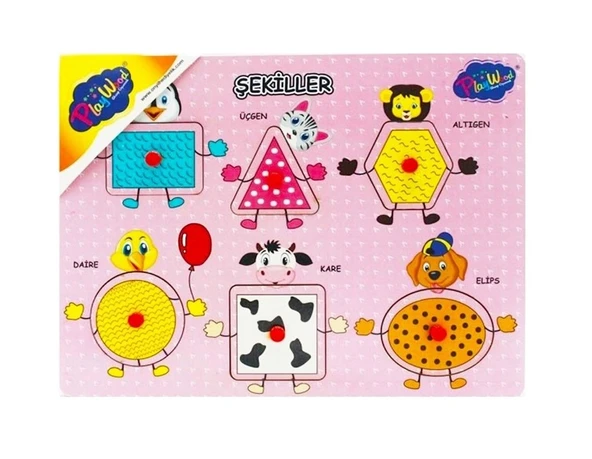 30X22 CM 7 Parça Ahşap Tutmalı Şekiller 2022