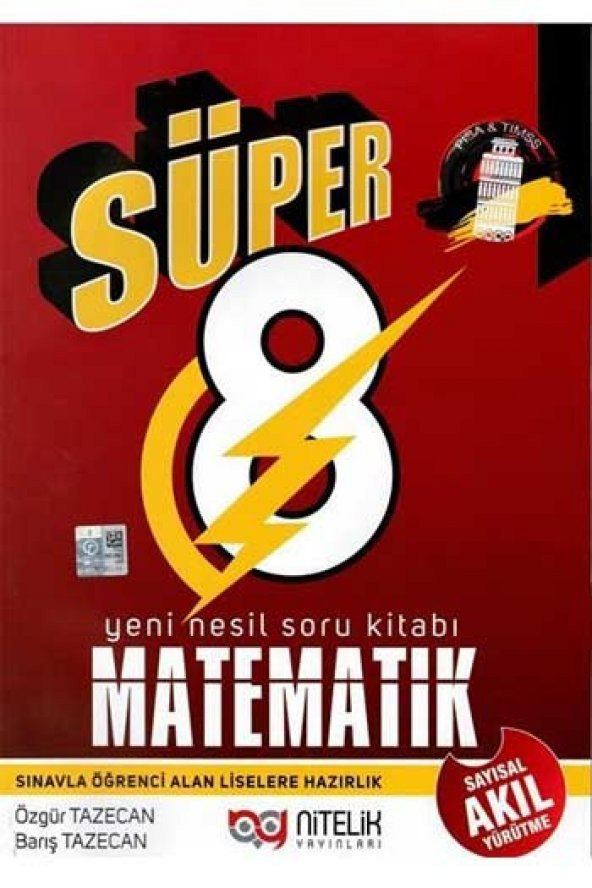 Nitelik 8.Sınıf Yeni Nesil Süper Matematik Soru Kitabı