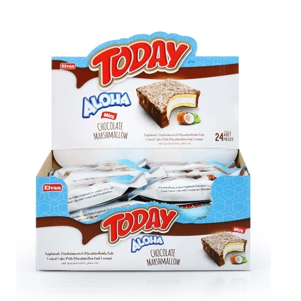 Aloha Mini Hindistan Cevizli Marshmallowlu 20 Gr. 24 Adet (1 Kutu) - Resim 4