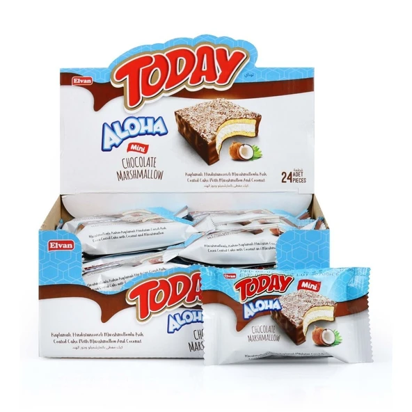 Aloha Mini Hindistan Cevizli Marshmallowlu 20 Gr. 24 Adet (1 Kutu) ürün görseli