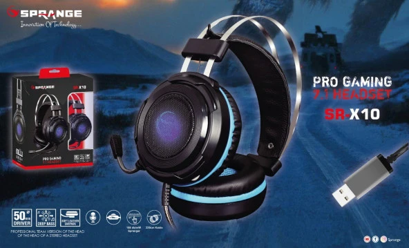 Sprange SR-X10 Mikrofonlu Oyuncu Kulaklığı - 4