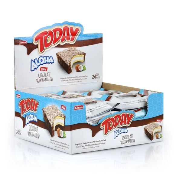 Aloha Mini Hindistan Cevizli Marshmallowlu 20 Gr. 24 Adet (1 Kutu) - Resim 3