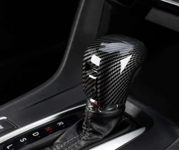 Honda Civic FC5 İçin Uyumlu  Karbon Desenli Vites Topuzu Tam Kaplama 2016-2021 - 3