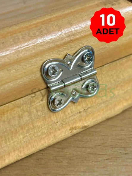 Gonca Menteşe 10 Adet Nikel 20x20 mm Kutu ve Sandık Menteşesi Hobi Maket Küçük Menteşe