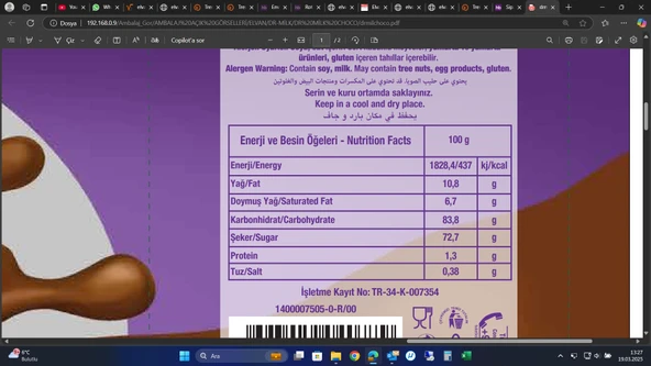 Dr. Milk Choco Karamelli Şeker 1000 Gr. (1 Poşet) - 3