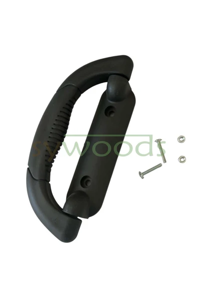 Valiz Kulbu Bavul Tutamak Bavul Çekme Kolu Valiz Çanta Kolu Kaliteli Siyah - 4