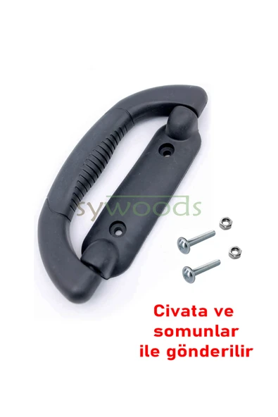 Valiz Kulbu Bavul Tutamak Bavul Çekme Kolu Valiz Çanta Kolu Kaliteli Siyah - 1