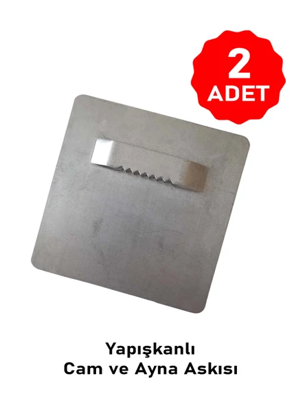 Cam ayna askısı yapıştırmalı 7x7 cm 2 adet ürün görseli