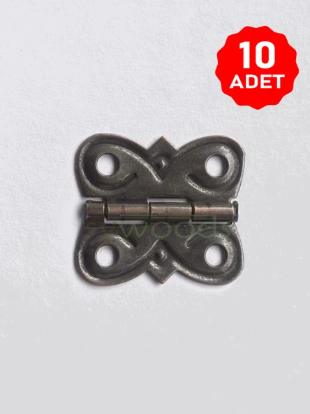 Gonca Menteşe 10 Adet Bakır Oksit 20x20 mm Kutu ve Sandık Menteşesi Hobi Maket Küçük Menteşe