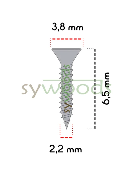 50 ADET NİKEL 6,5 MM MİNİ AHŞAP MENTEŞE KİLİT HOBİ VİDASI - 3