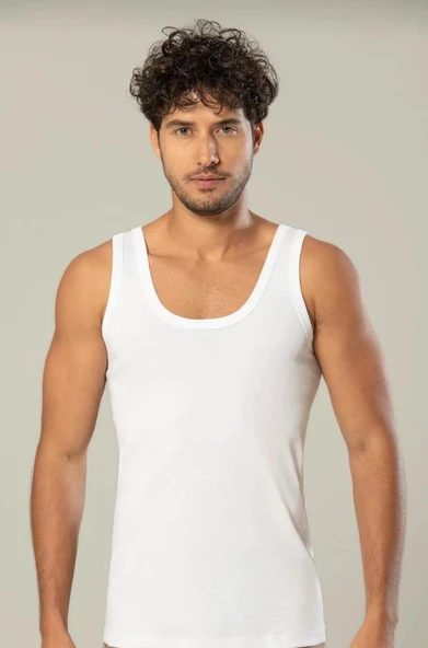 ERDEM 1110 ERKEK RİBANA ASKILI ATLET 12 ADET  3XL GRi - Resim 3