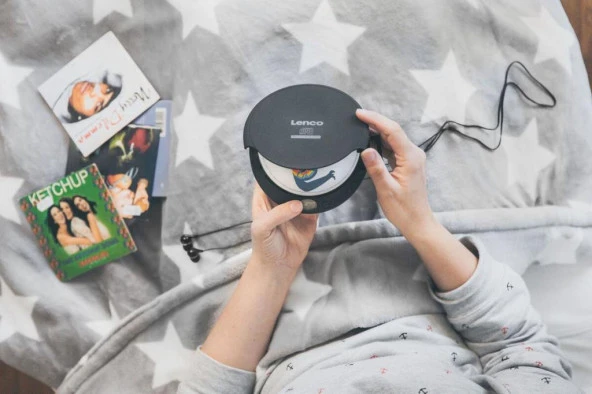 Lenco Taşınabilir CD Çalar / MP3 Çalar Discman Anti Şok Özellikli Siyah CD-200 - 5