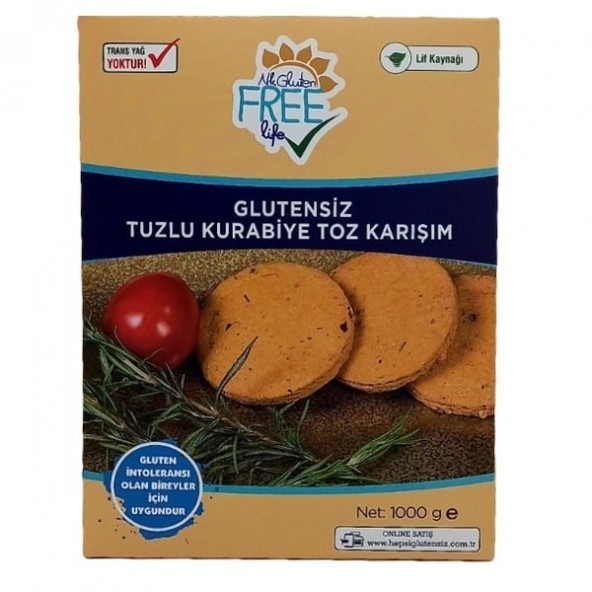 Glutensiz Tuzlu Kurabiye Toz Karışımı 1000 g