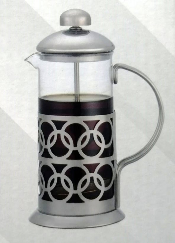 Kahve ve Bitki Çayı Demleme Bardağı 350 ml Halka Desenli