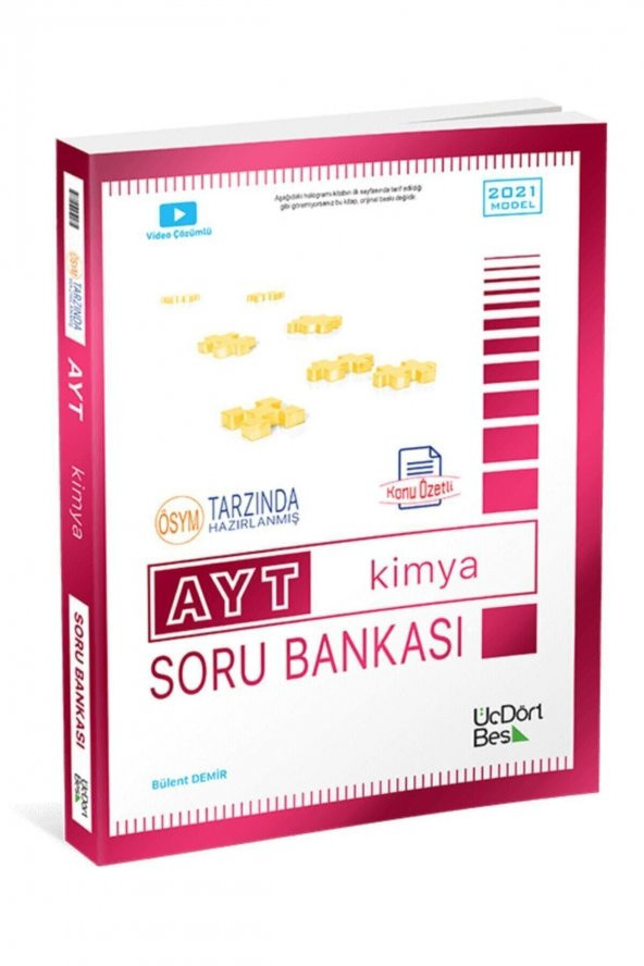 AYT KİMYA SORU BANKASI - ÜÇDÖRTBEŞ YAYINLARI