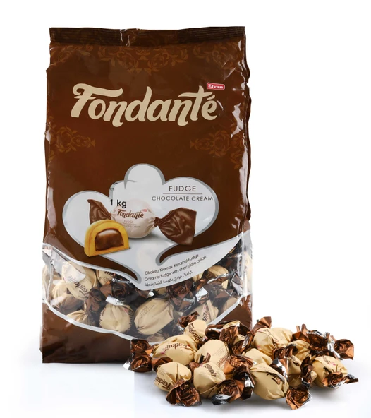 Fondante Fudge Çikolata Kremalı 1000 Gr. (1 Poşet)