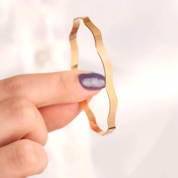 10 gr (gram) 22 Ayar İşçiliksiz Birce Ray Bilezik - Resim 2