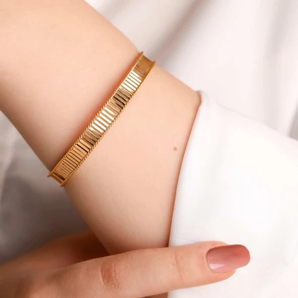 15 gr (gram) 22 Ayar İşçiliksiz Düz Mira Bilezik - Resim 2