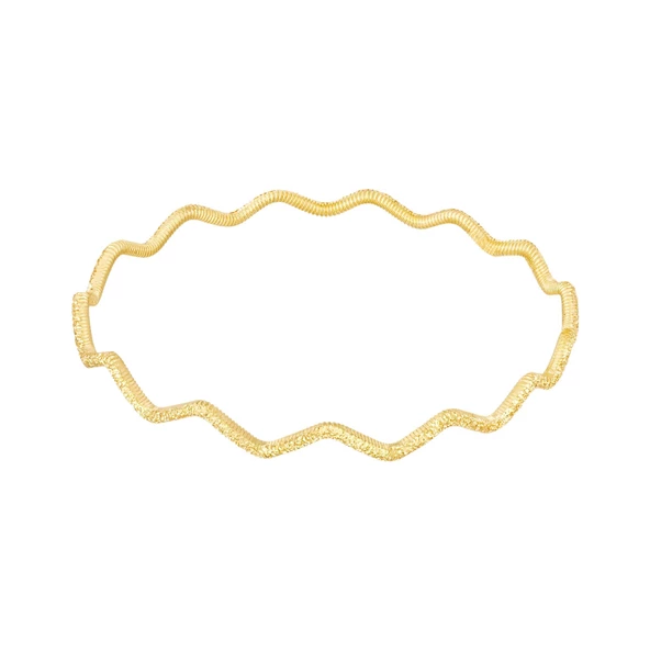 10 gr (gram) 22 Ayar İşçiliksiz Simli Dalga Bilezik ürün görseli