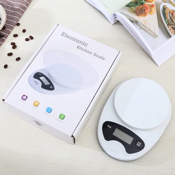 Hazneli Mutfak Terazisi Sh-136 - 5 Kg Hassas Dijital Tartı - Resim 2