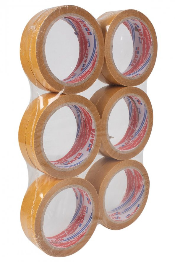 2 Adet Çift Taraflı Şeffaf Bant 19x10 mt - 2