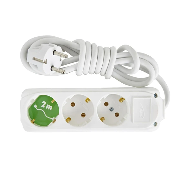 Almera 3'lü Topraklı Priz 2 Mt. ürün görseli